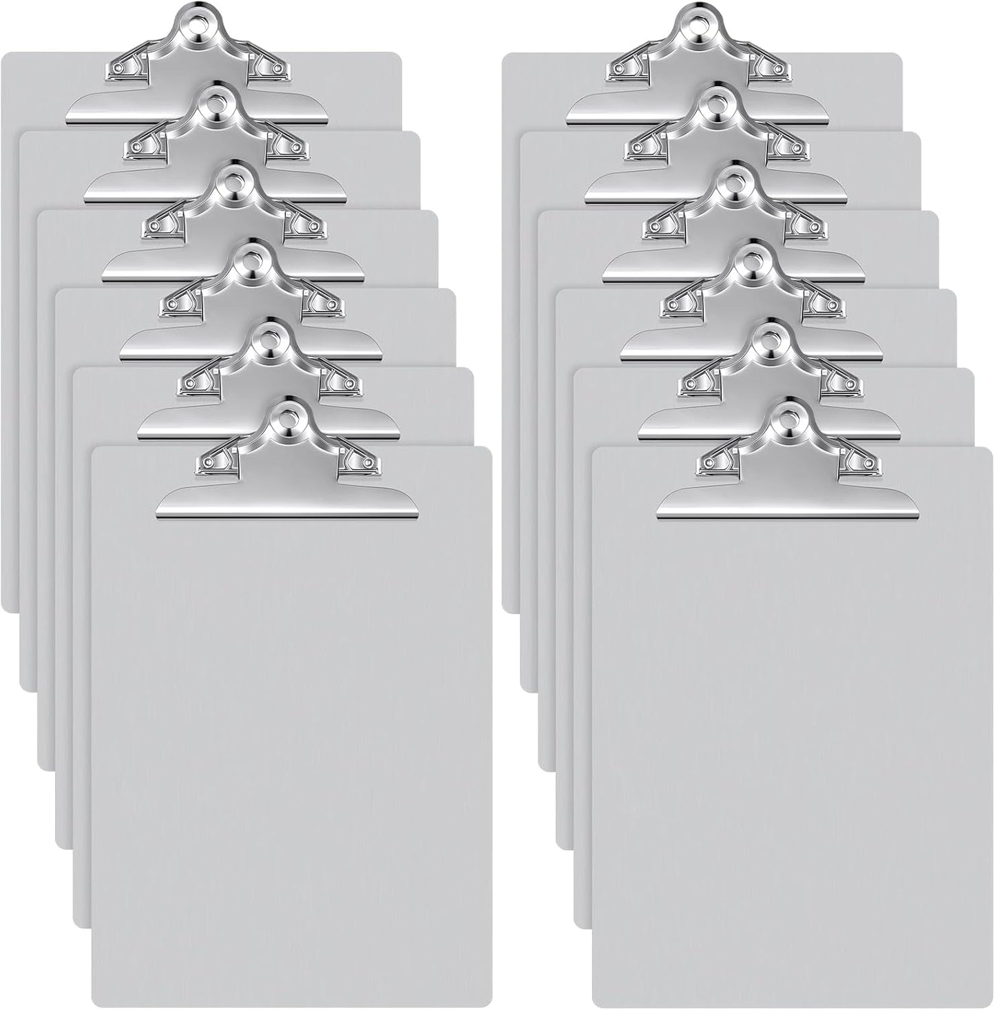 12 Pcs Heavy Duty Aluminum Clipboards for Office and School Use