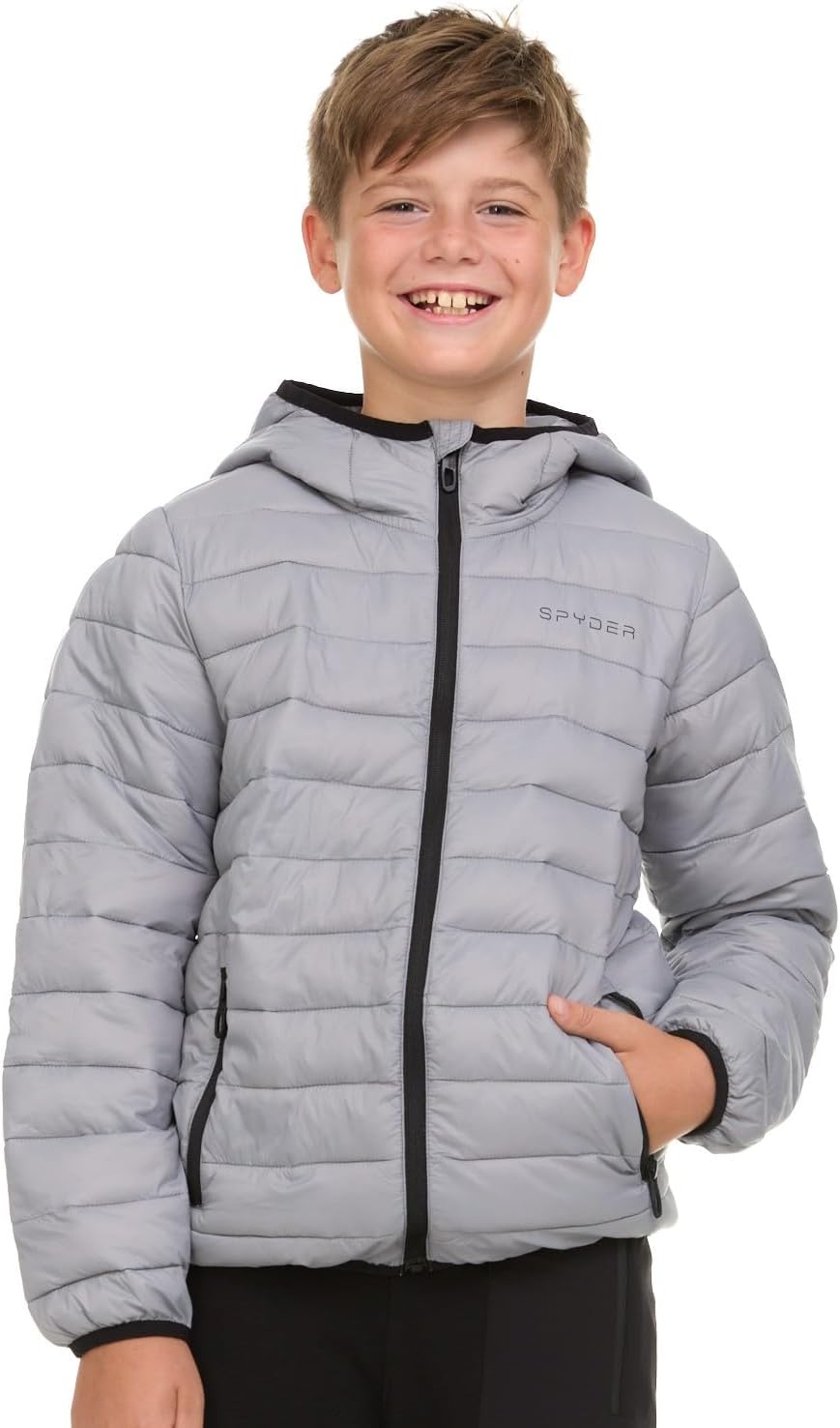 Spyder Boys Puffer Jacket - Lightweight Packable Winter Coat
