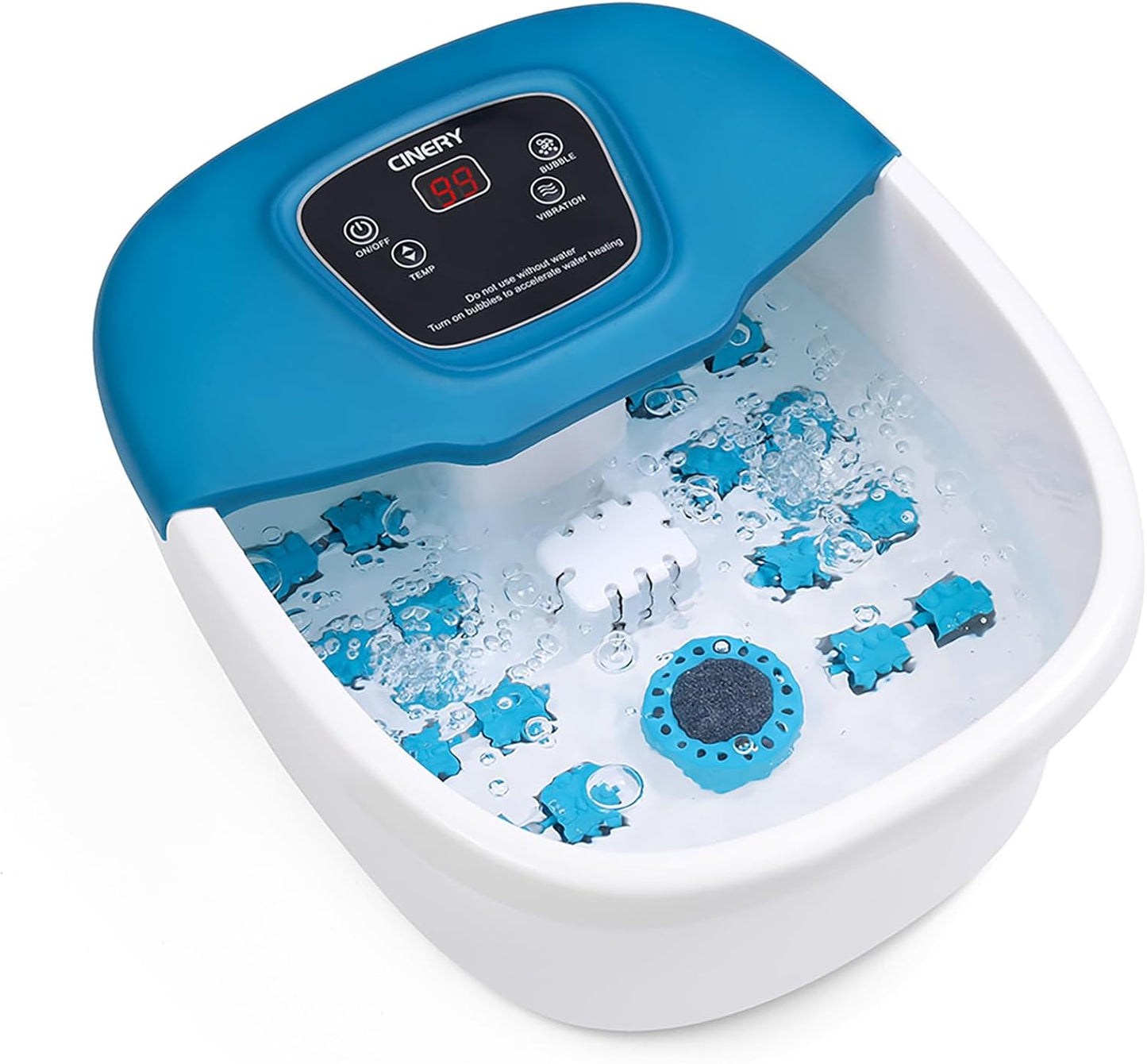 FIAHNG Foot Spa Massager with Heat and Bubbles for Relaxation