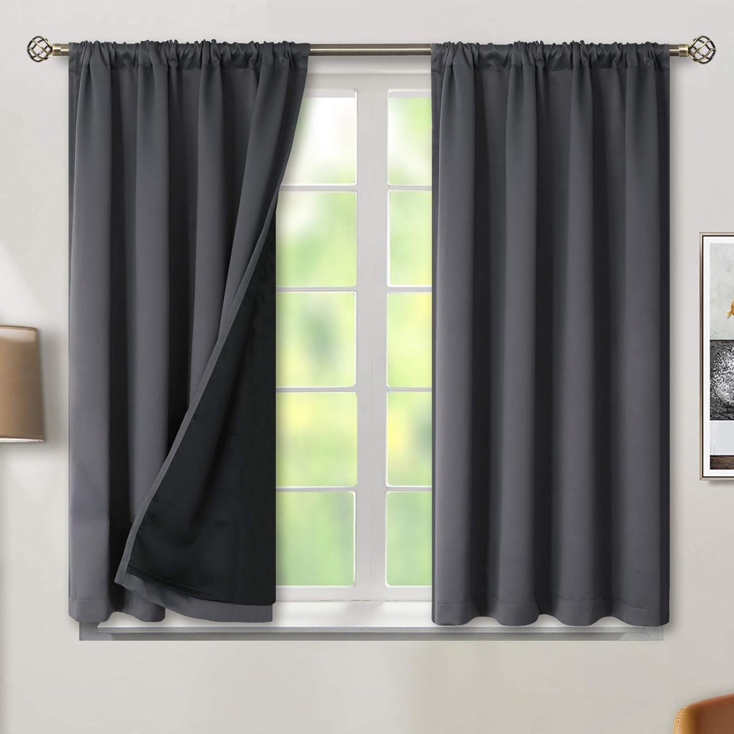 BGment Thermal Insulated Blackout Curtains for Bedroom Privacy