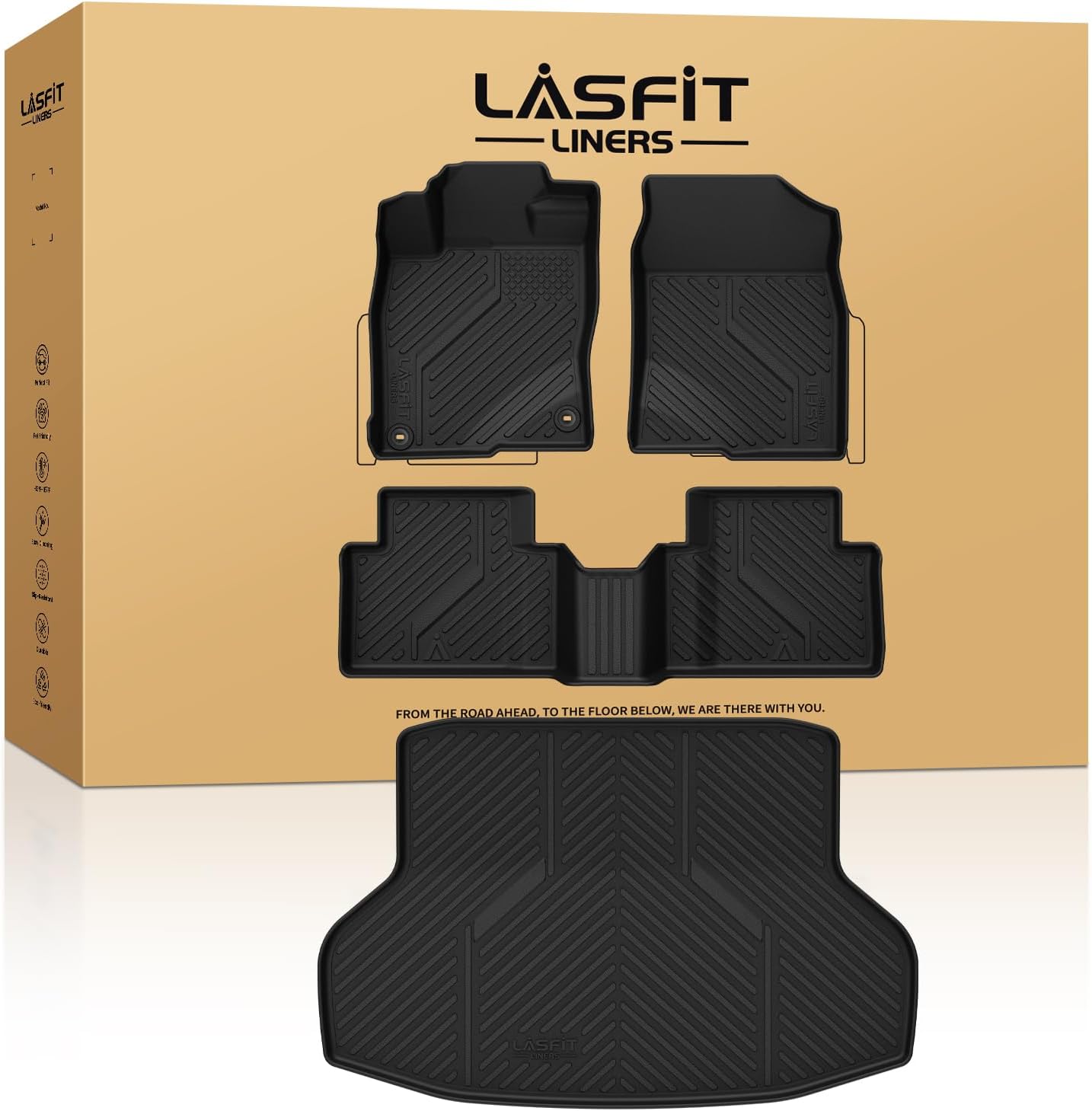 LASFIT Floor Mats for Honda Civic Sedan 2016-2021 - All Weather