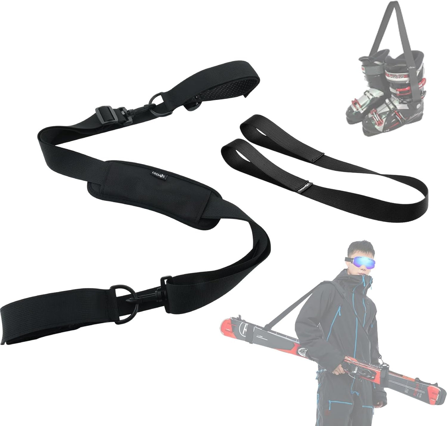 Cosmos Ski Strap Carrier - Easy & Comfortable Ski Gear Transport