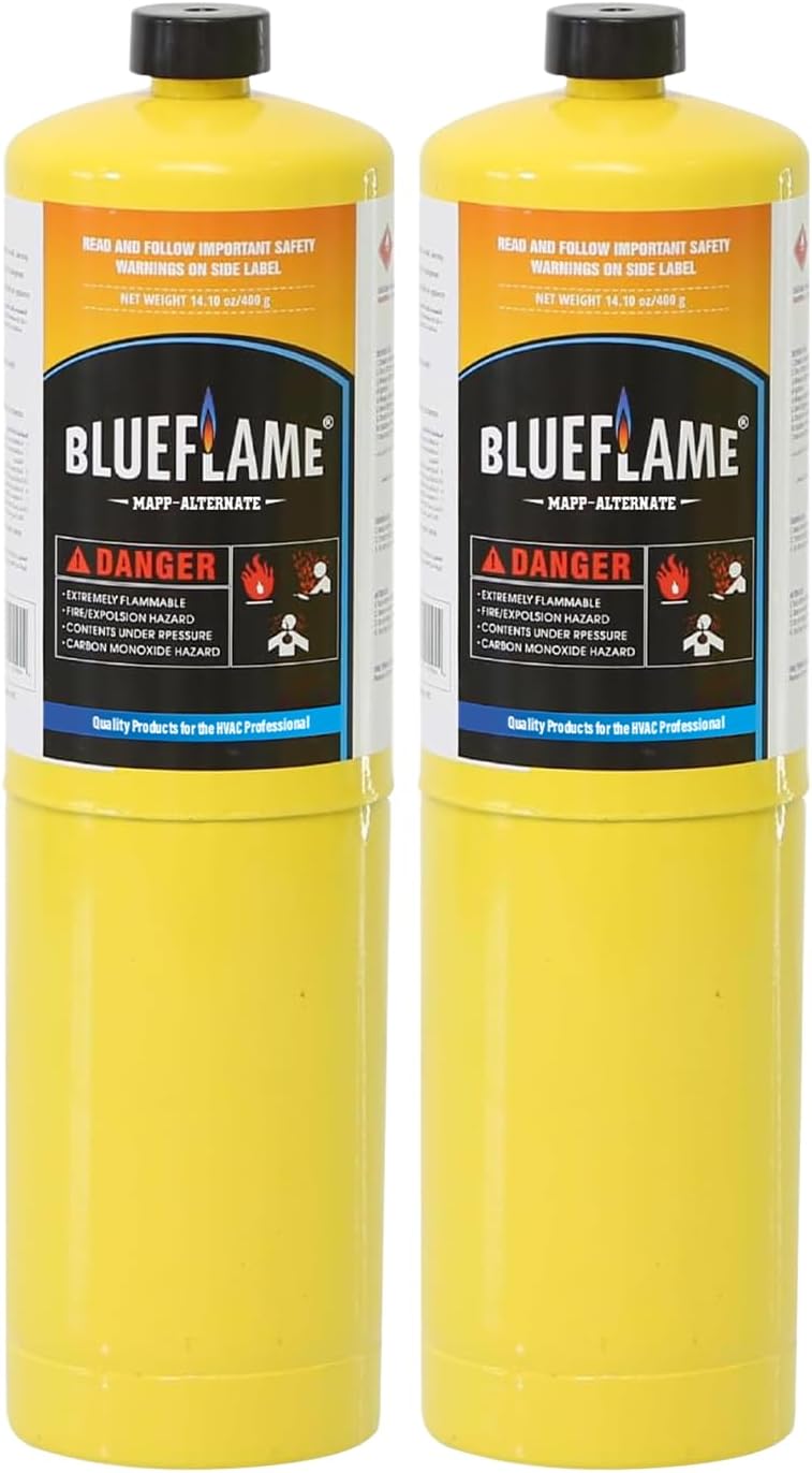 BlueFlame MAPP ALTERNATE Gas Cylinder for Welding and Culinary Use