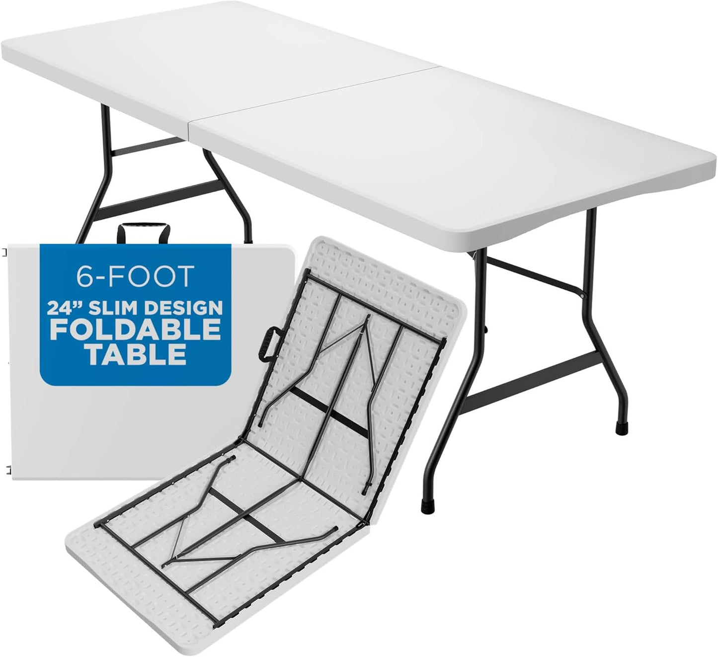 Sorfey Narrow Folding Table 6 Foot X 24-inch for Events