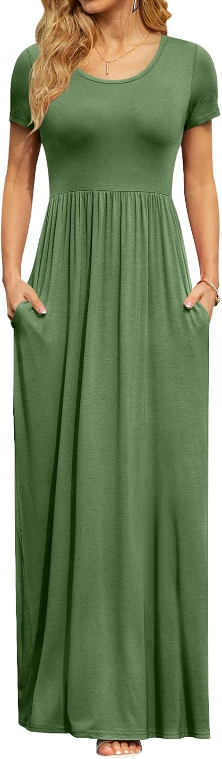 DB MOON Womens Summer Maxi Dresses with Pockets for All Occasions