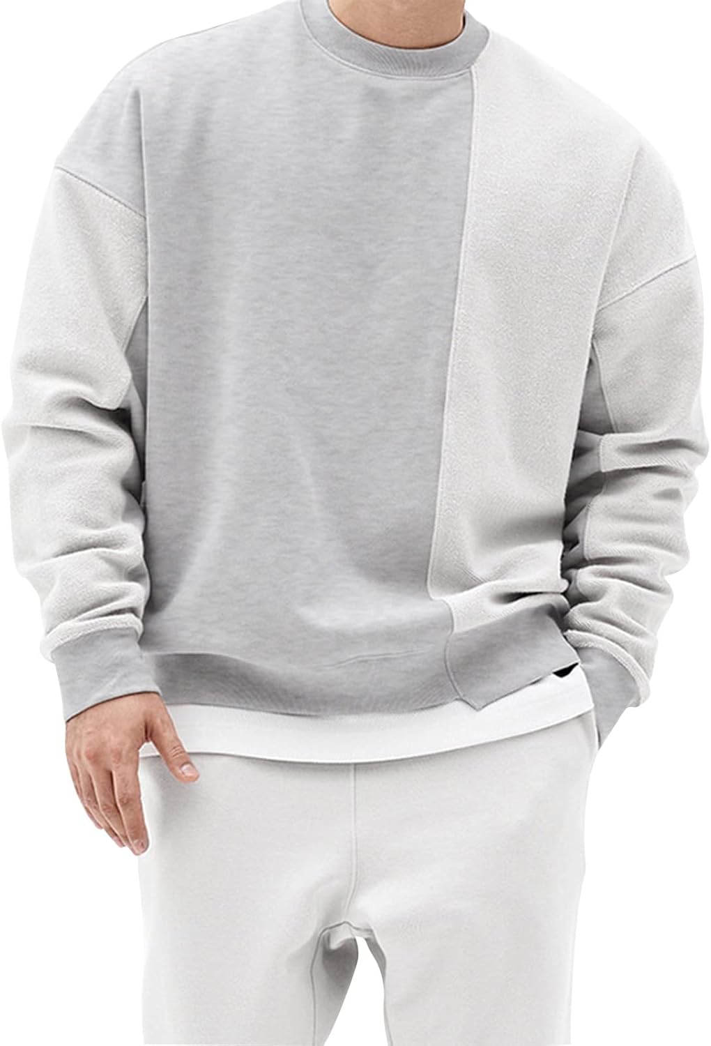 Surenow Lightweight Patchwork Sweatshirt