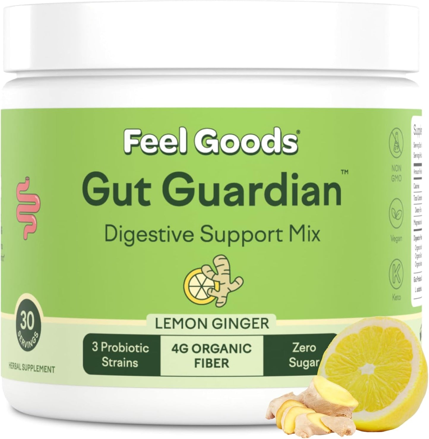Gut Guardian Organic Fiber Probiotic Powder for Digestive Health