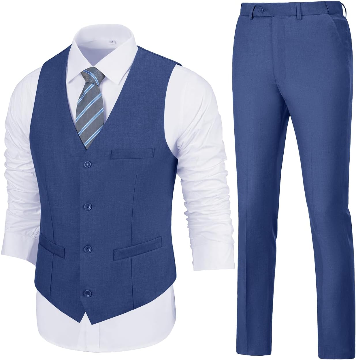 Mens Slim Fit 2 Piece Suit Set for Weddings and Formal Events