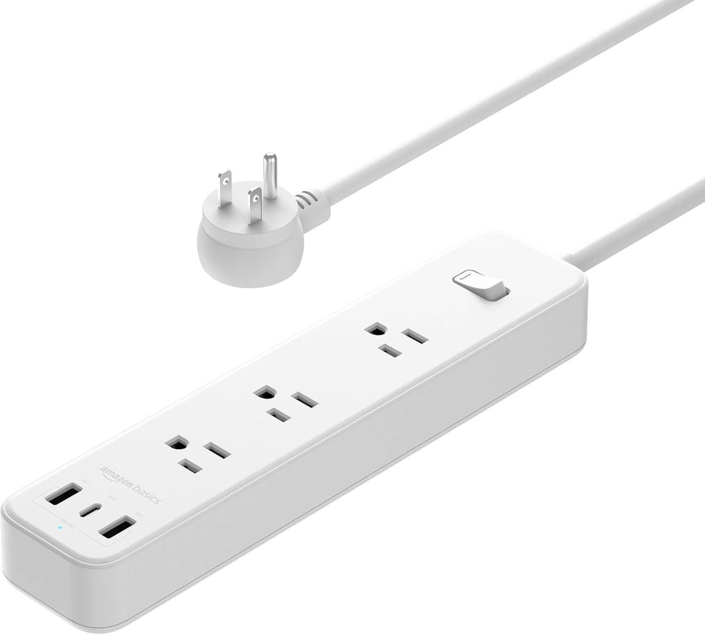 Basics Power Strip w/ 3 USB Ports