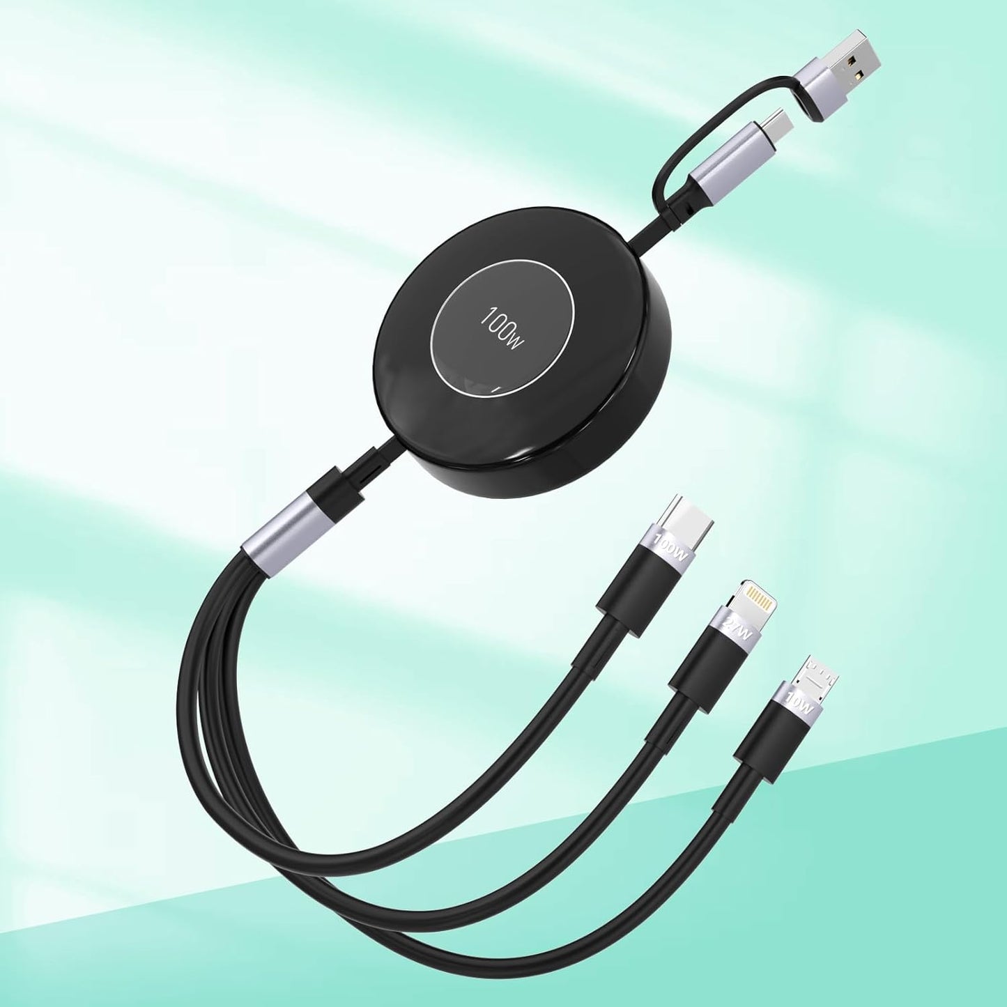 MTAKYA 5-in-1 Retractable Fast Charger Cable
