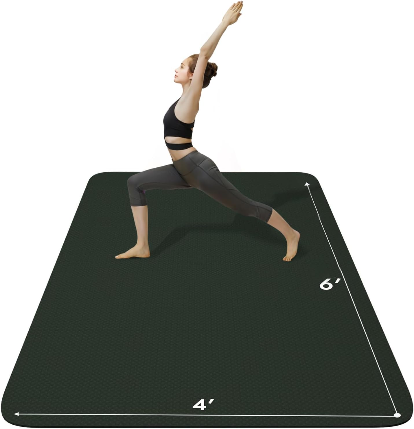 Extra Wide Non-Slip Yoga Mat by FrenzyBird - Large & Thick for All Exercises