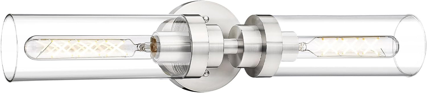 Emak Brushed Nickel Vanity Lights for Modern Bathroom Decor