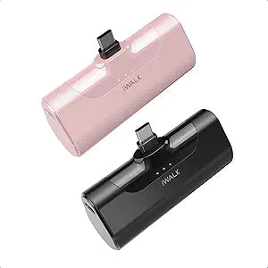 iWALK Small Portable Charger USB C Power Bank 4500mAh 2 Pack