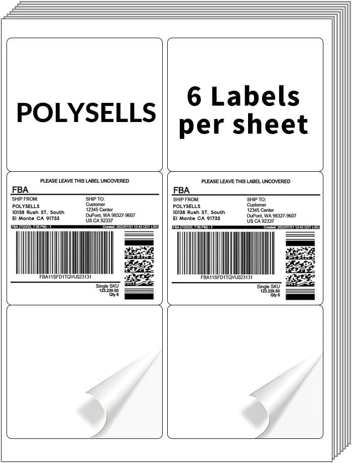Self Adhesive Address Shipping Labels for Easy Organization
