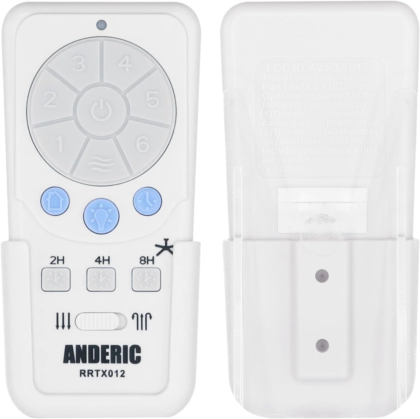 Anderic RRTX012 Replacement Ceiling Fan Remote Control Features
