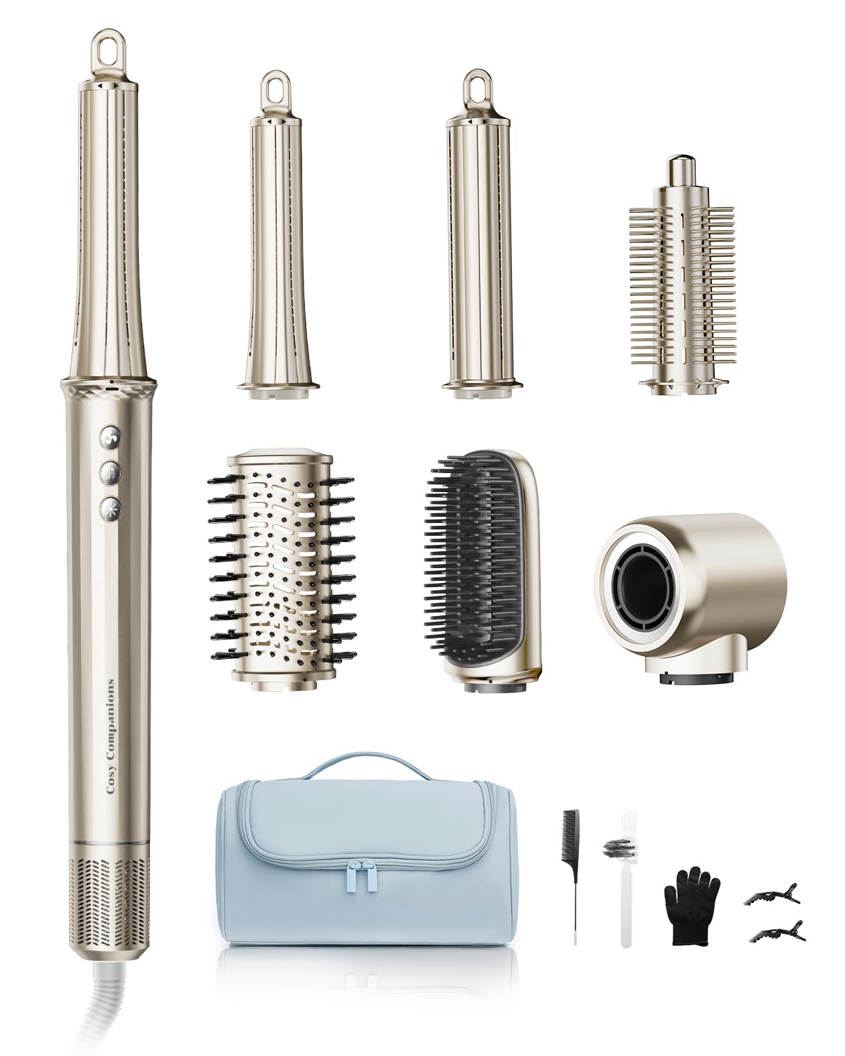 6-in-1 Hair Dryer Brush for Fast Drying and Curling Styles