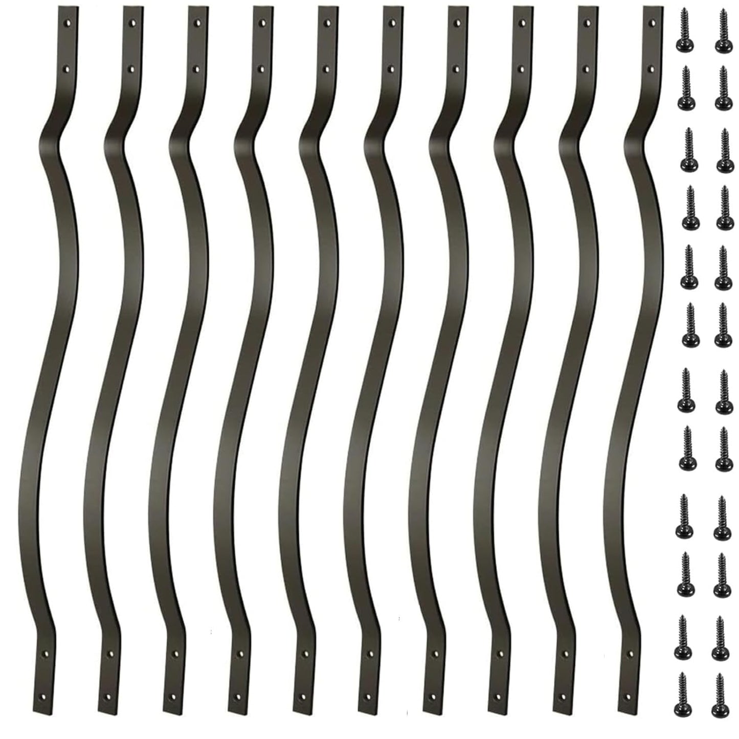 61 Pack Heavy Duty Iron Deck Balusters for Outdoor Spaces