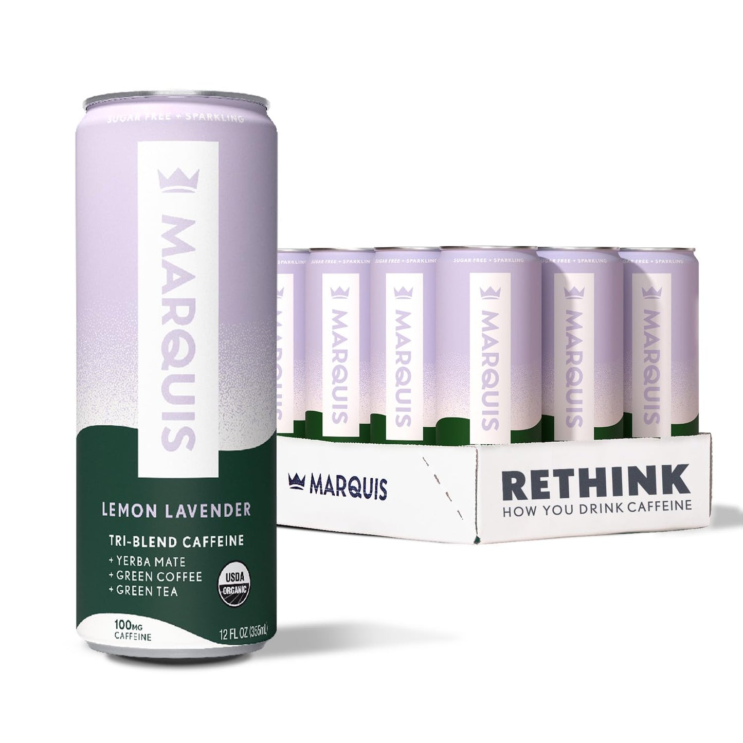 Marquis Natural Energy Drink Lemon Lavender Sugar Free 12 Pack