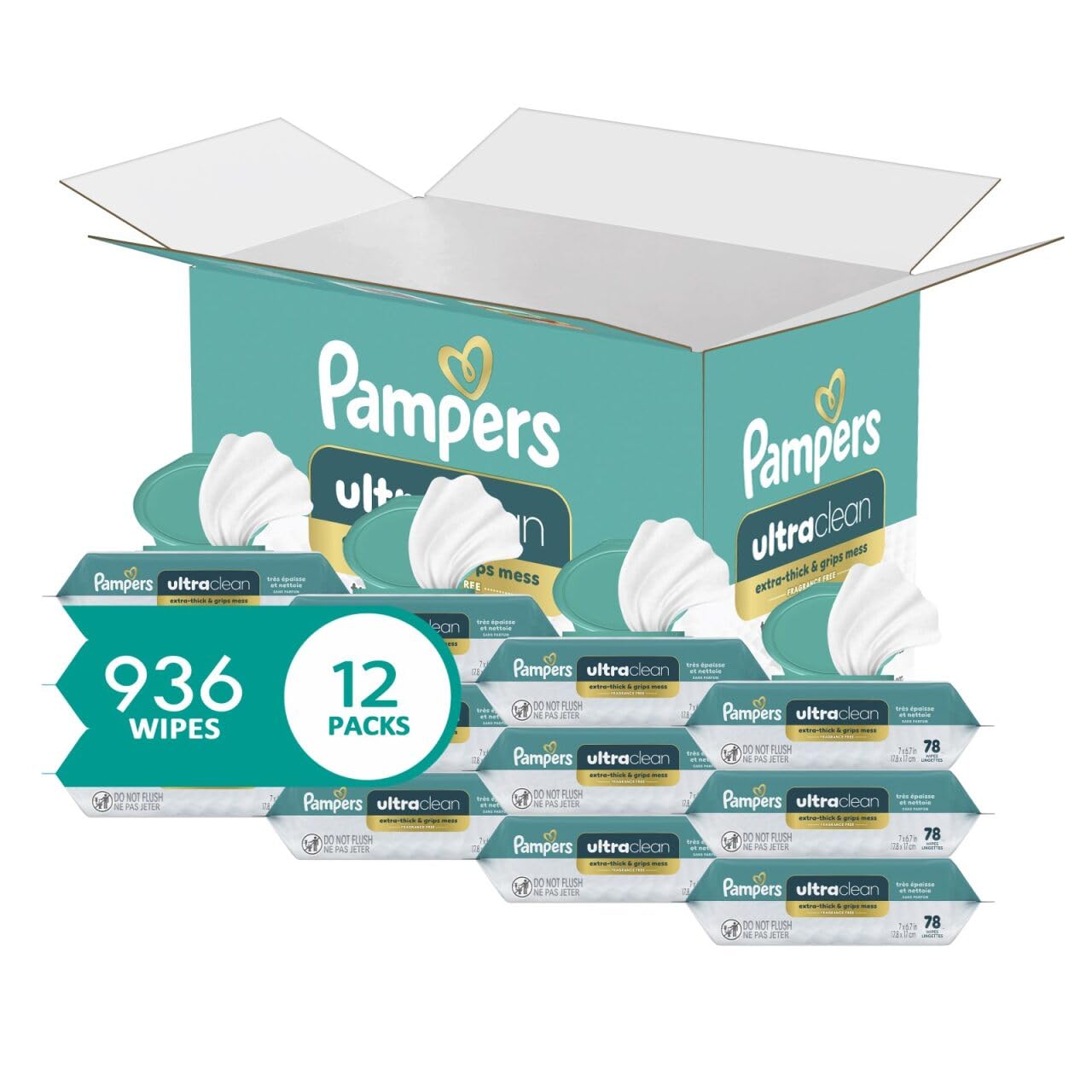 Pampers Ultra Clean Baby Wipes: Hypoallergenic & Plant-Based