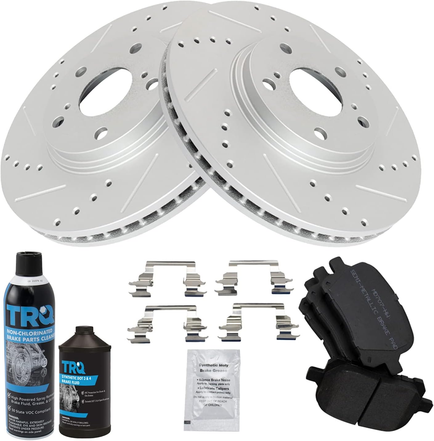TRQ Front Performance Brake Pad & Rotor Kit for Lexus RX300