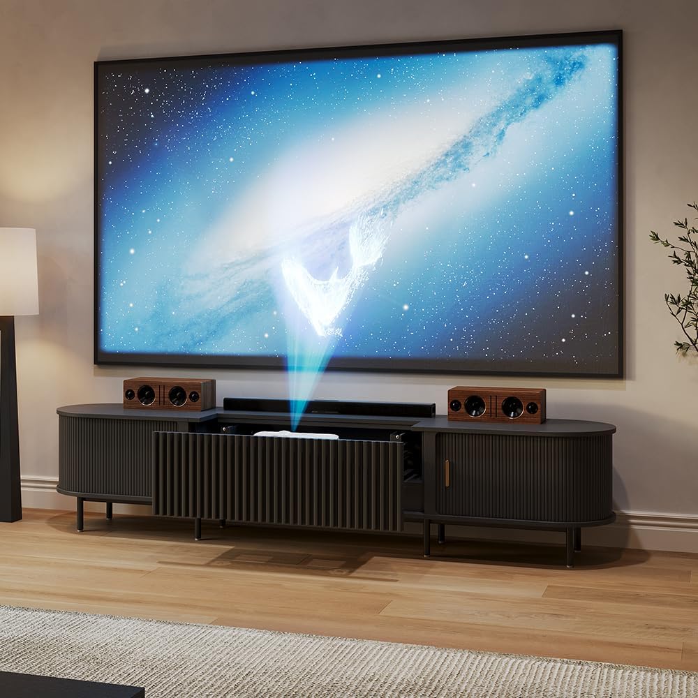 Mid-Century Electric TV Stand with Ample Storage
