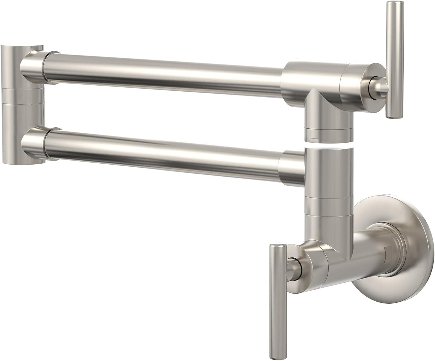 GIMILI Pot Filler Brushed Nickel Wall Mount Faucet for Kitchens