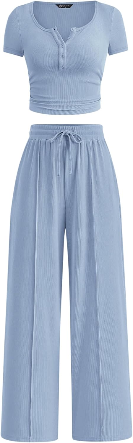 PRETTYGARDEN Womens 2 Piece Outfits for Summer 2025 Comfort