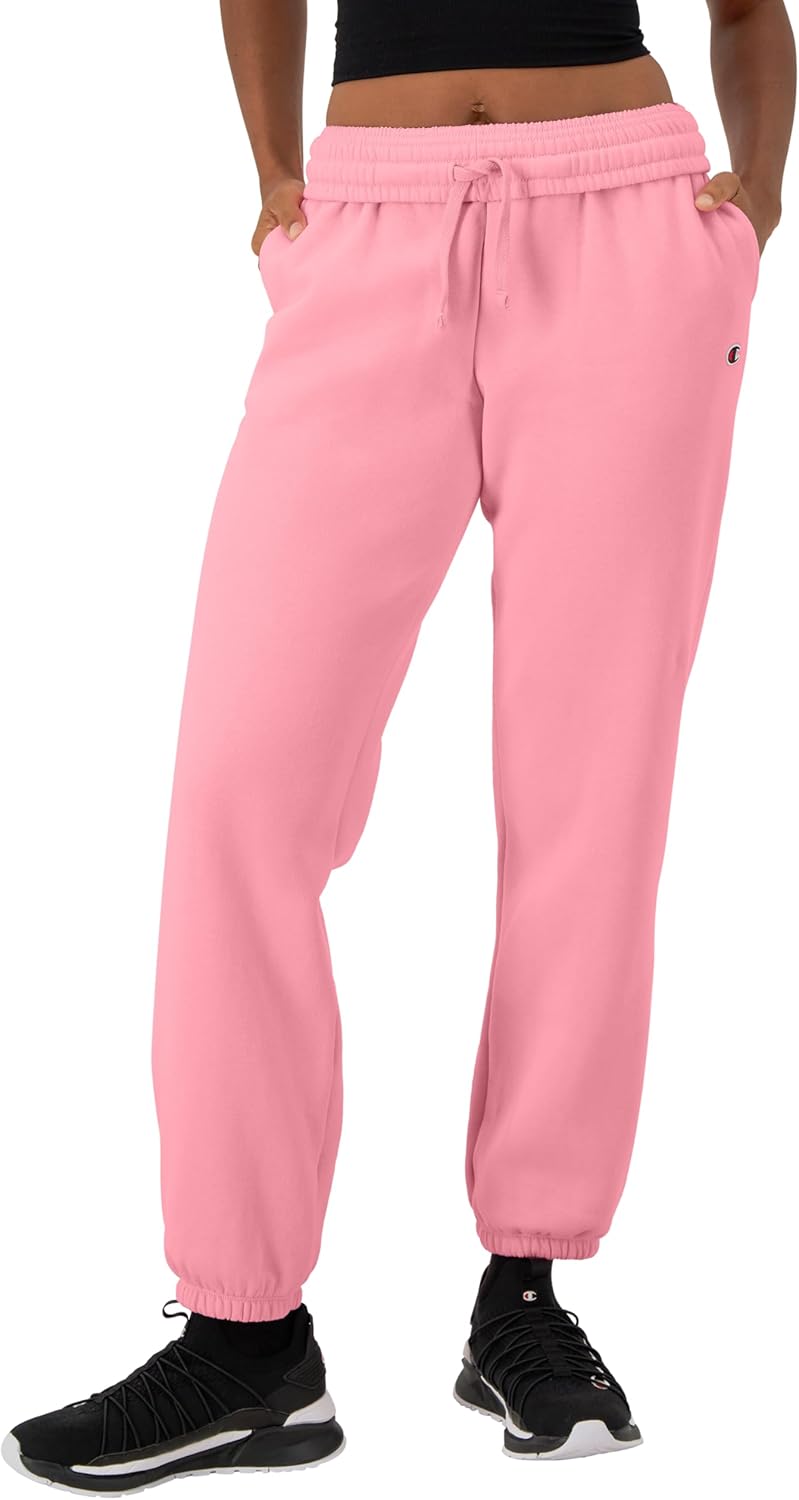 Champion Womens Cinched-Bottom Fleece Sweatpants for Comfort