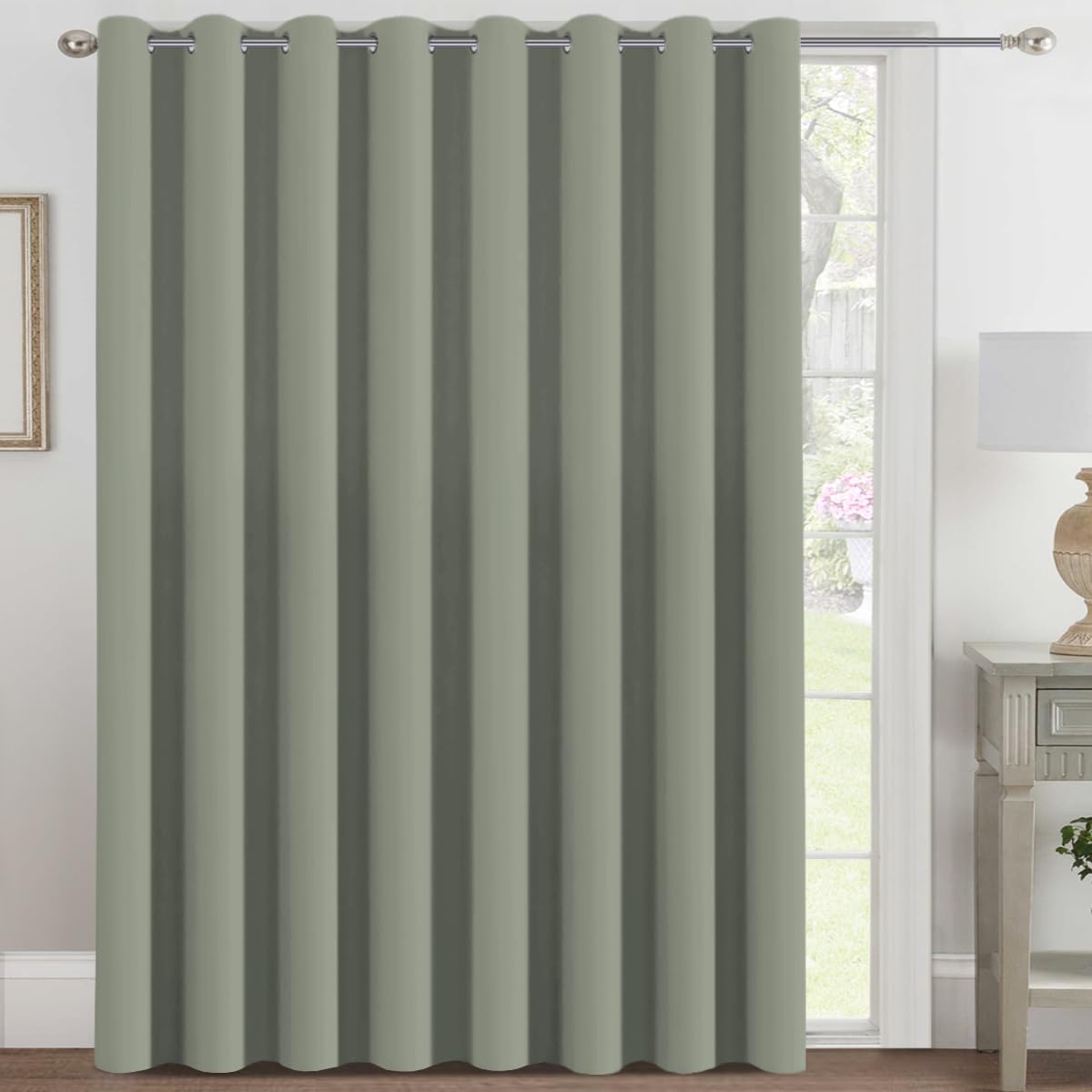 H.VERSAILTEX Blackout Patio Curtains for Sliding Door 100 x 96
