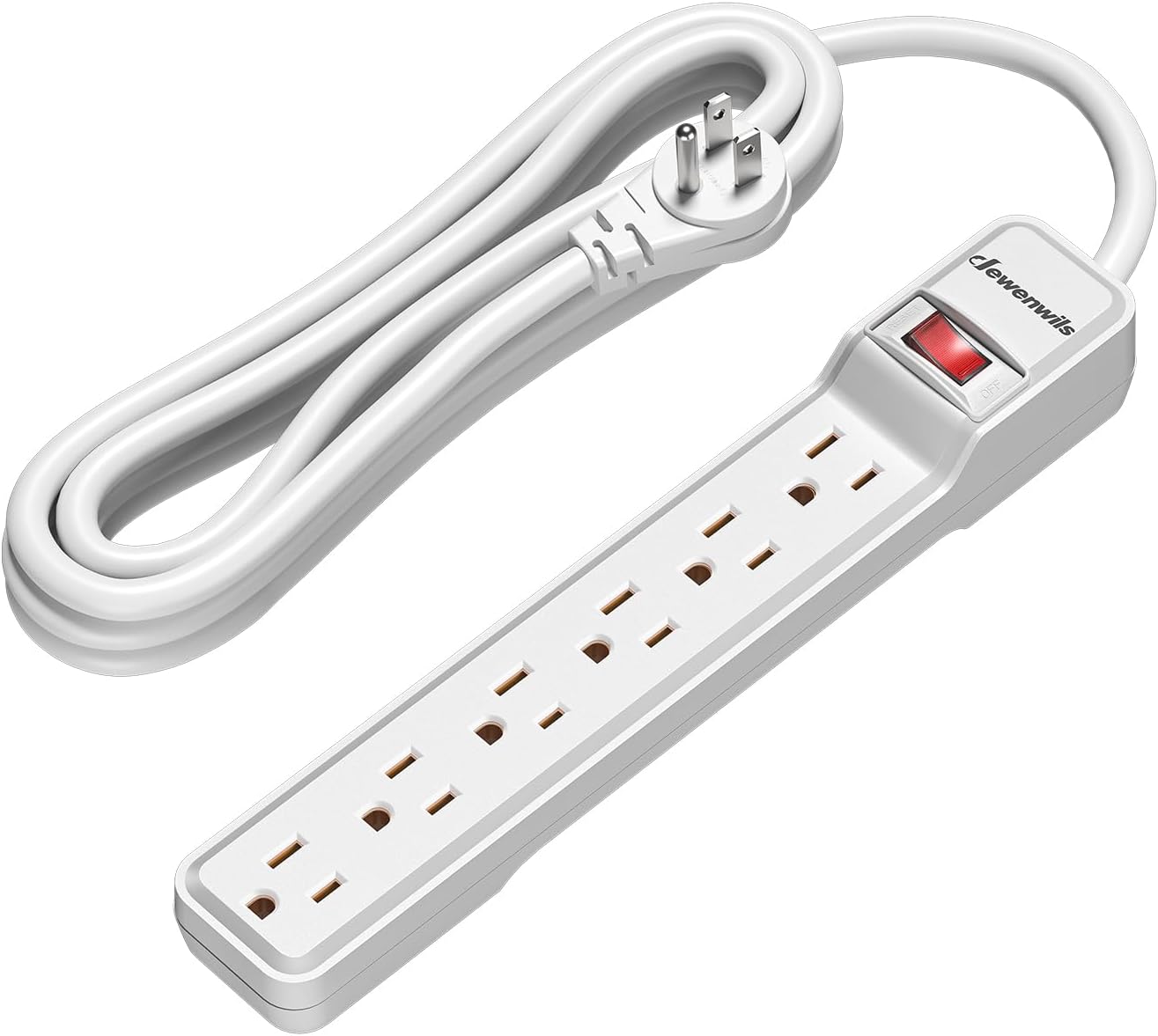 DEWENWILS Power Strip: 10FT Extension Cord, Surge Protection
