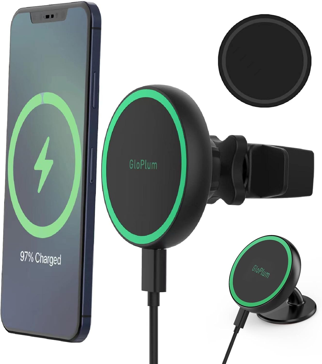 Fast-Charging Magnetic Car Mount for iPhones - Gloplum