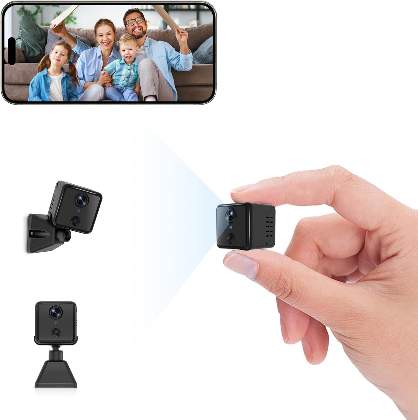Wireless 4K Mini Camera, Night Vision, Motion Detection