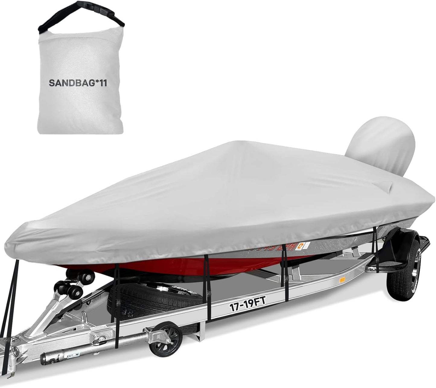 Boat Cover 17-19ft for Bass Tracker, Heavy Duty Waterproof