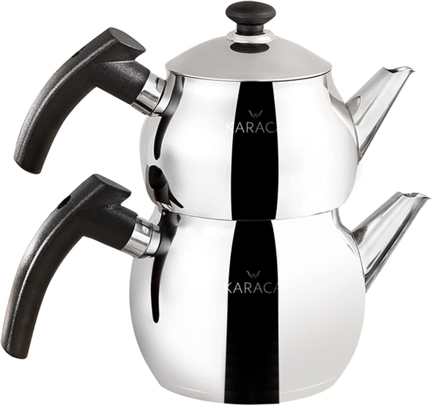 KARACA Adelya Teapot Set - Elegant Stainless Steel Design