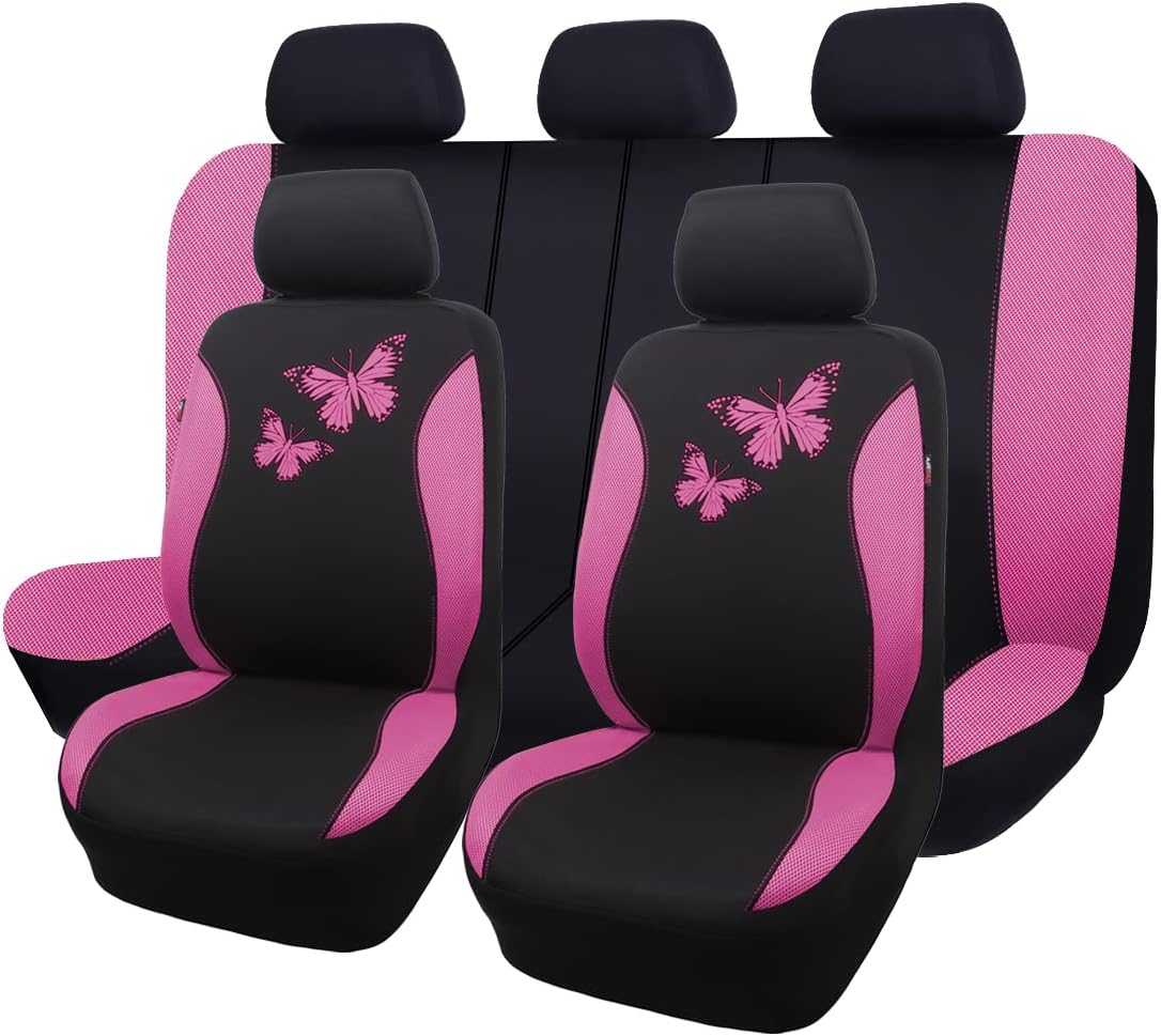 Flying Banner Butterfly Car Seat Covers Full Set for Women