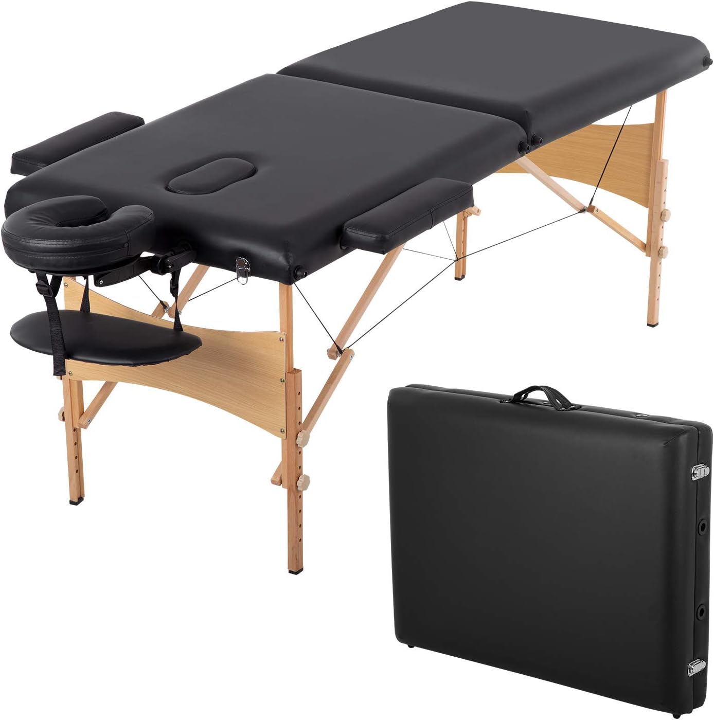 BestMassage Portable Massage Table 28 inch Wide Adjustable Spa Bed