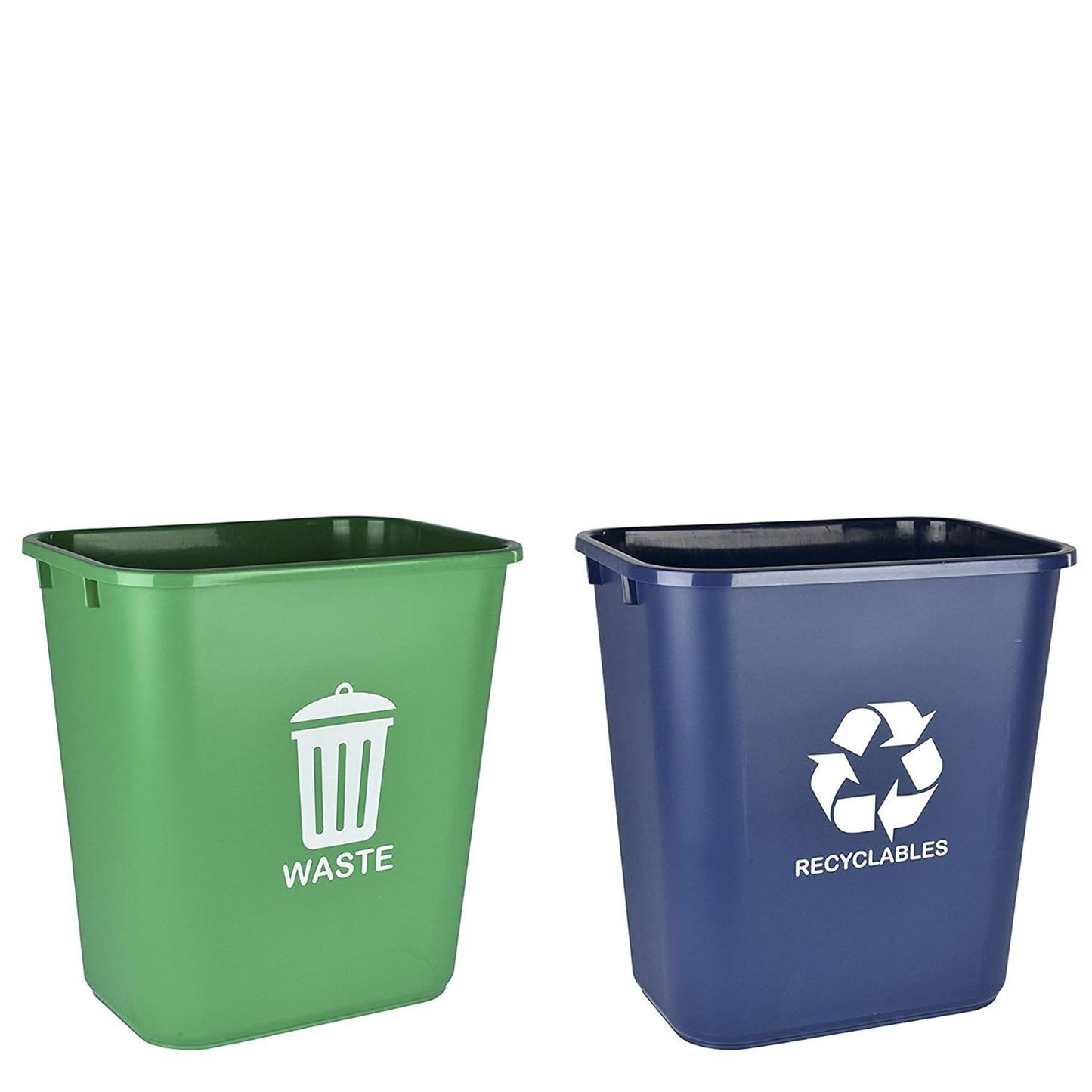 Acrimet Wastebasket Bin Set for Recycling and Waste, 6.75 Gallon