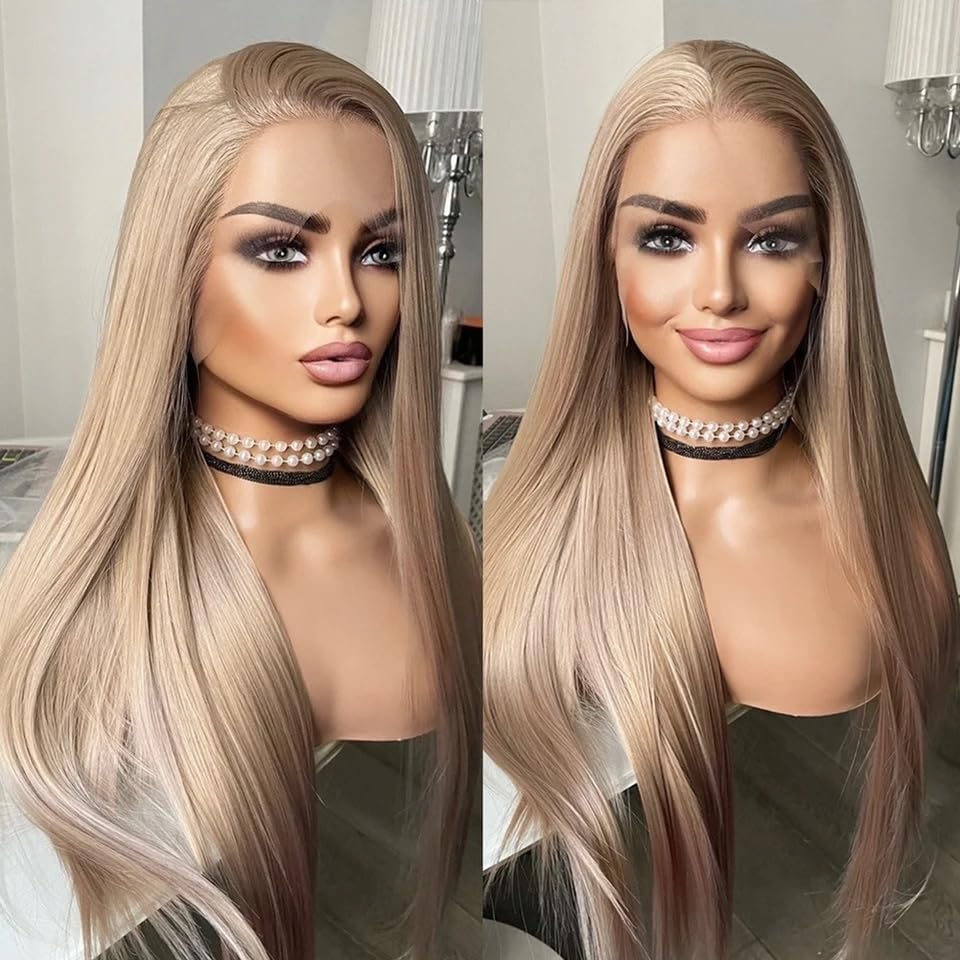 Long Straight Blonde #103 Hair Synthetic Lace Front Wigs Review