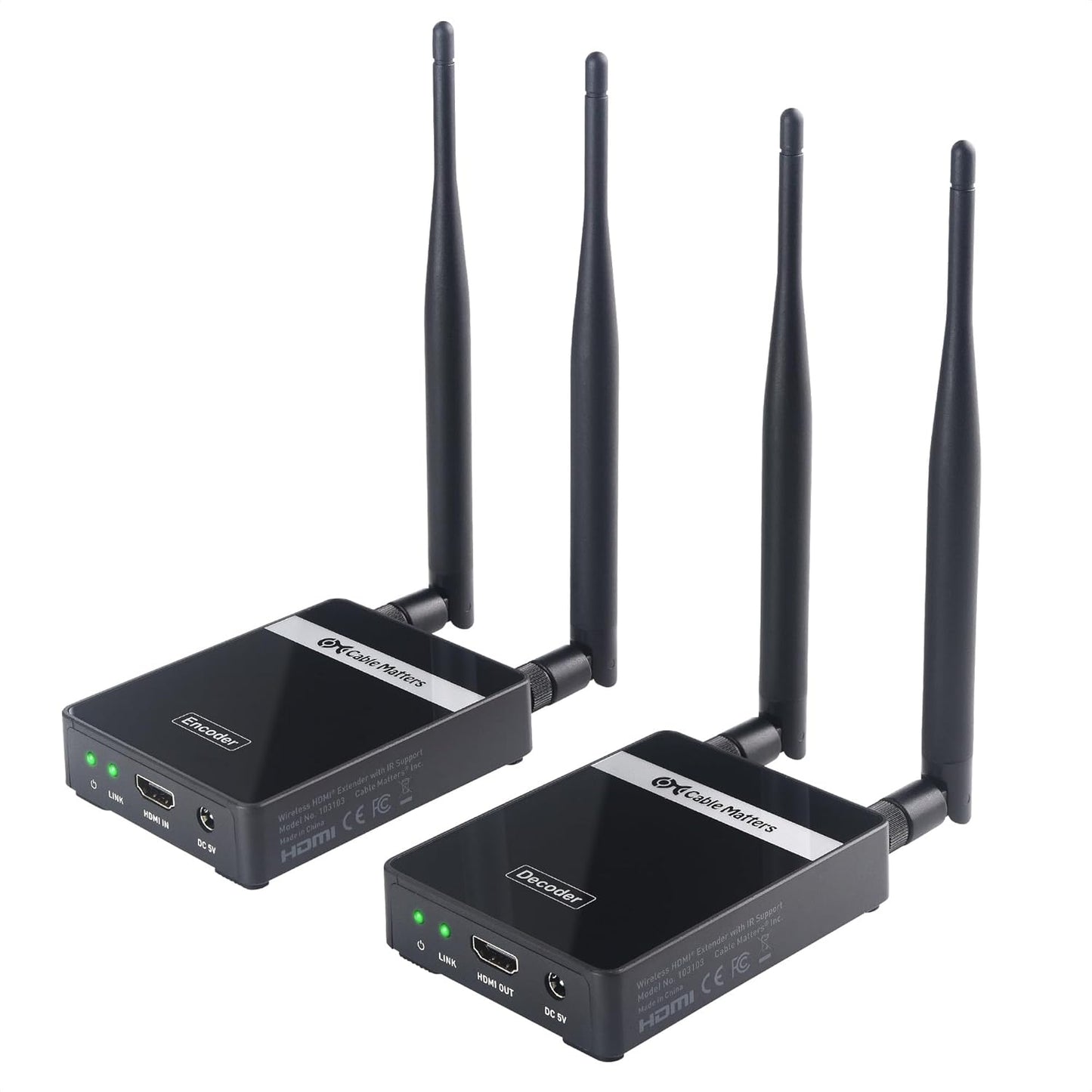 330ft Long Range Wireless HDMI Extender, 1080p@60Hz + 2 HDMI Cables