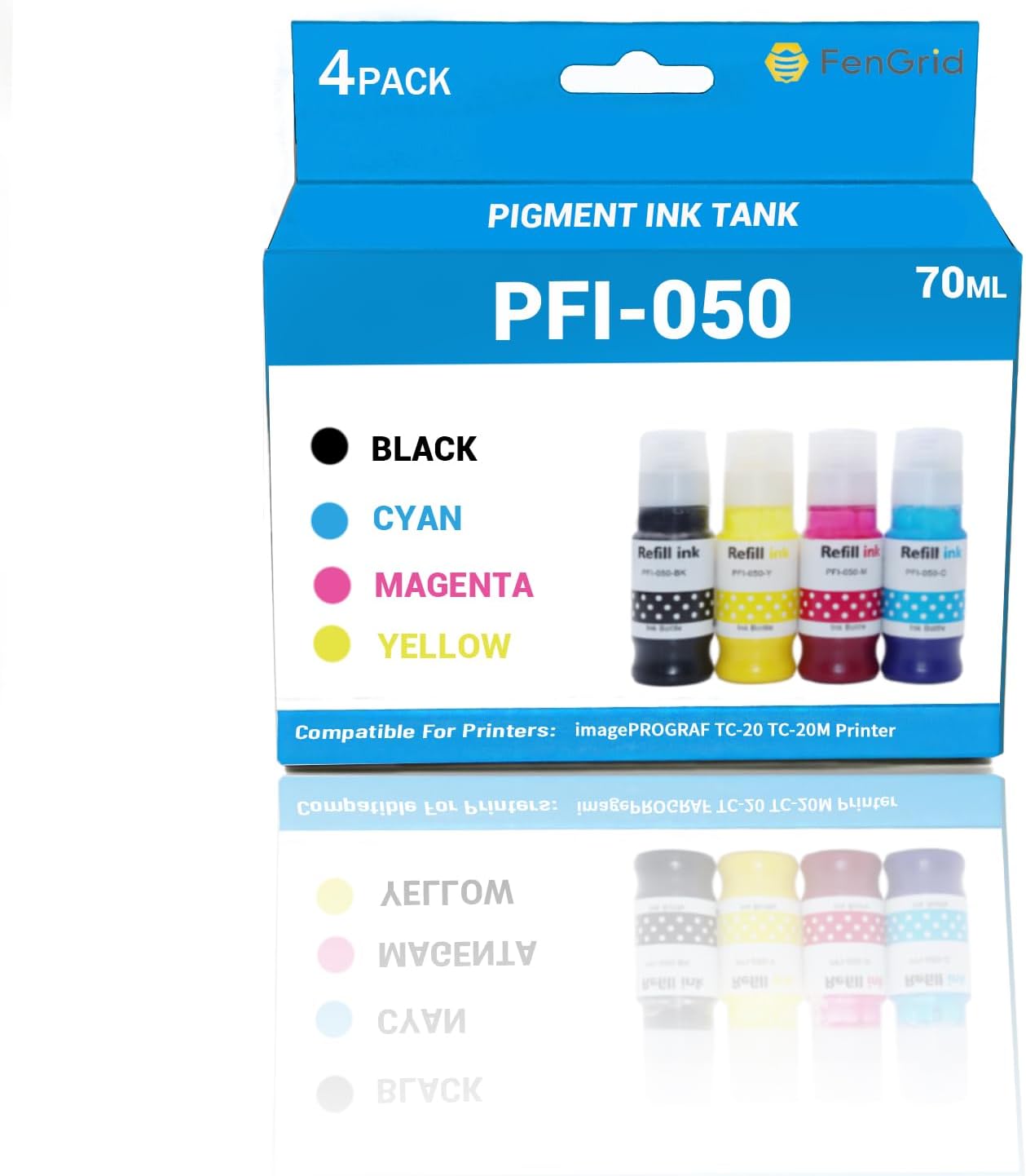 Vibrant Prints: Canon PFI-050 Ink Cartridge Set for TC-20 Printer