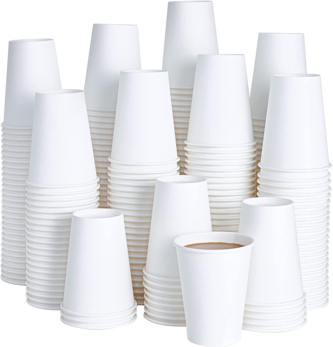 240 Pack 12 oz Disposable Paper Coffee Cup Set - Perfect for Coffee, Water & Events!