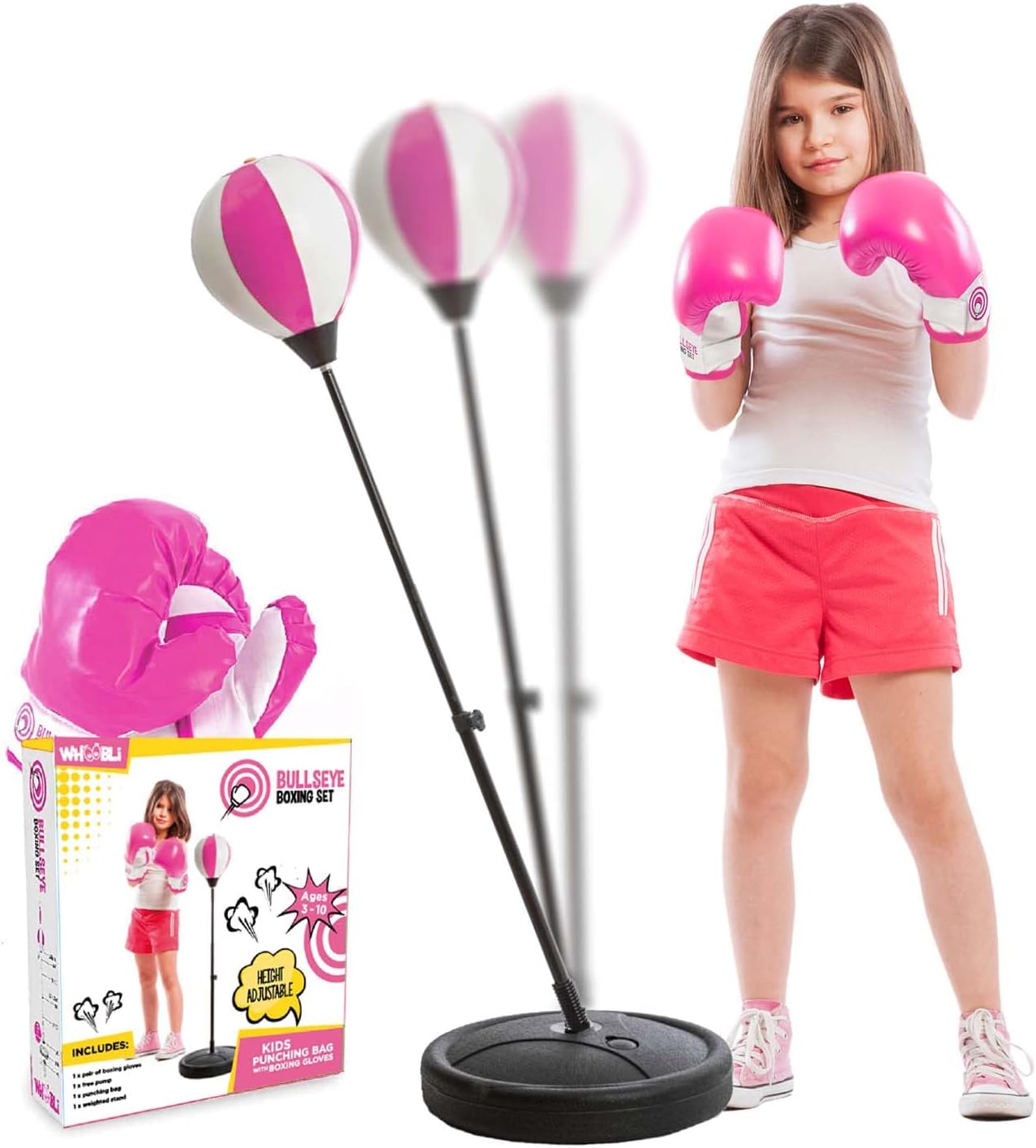 Kids Adjustable Boxing Bag Set | Whoobli Punching Fun!