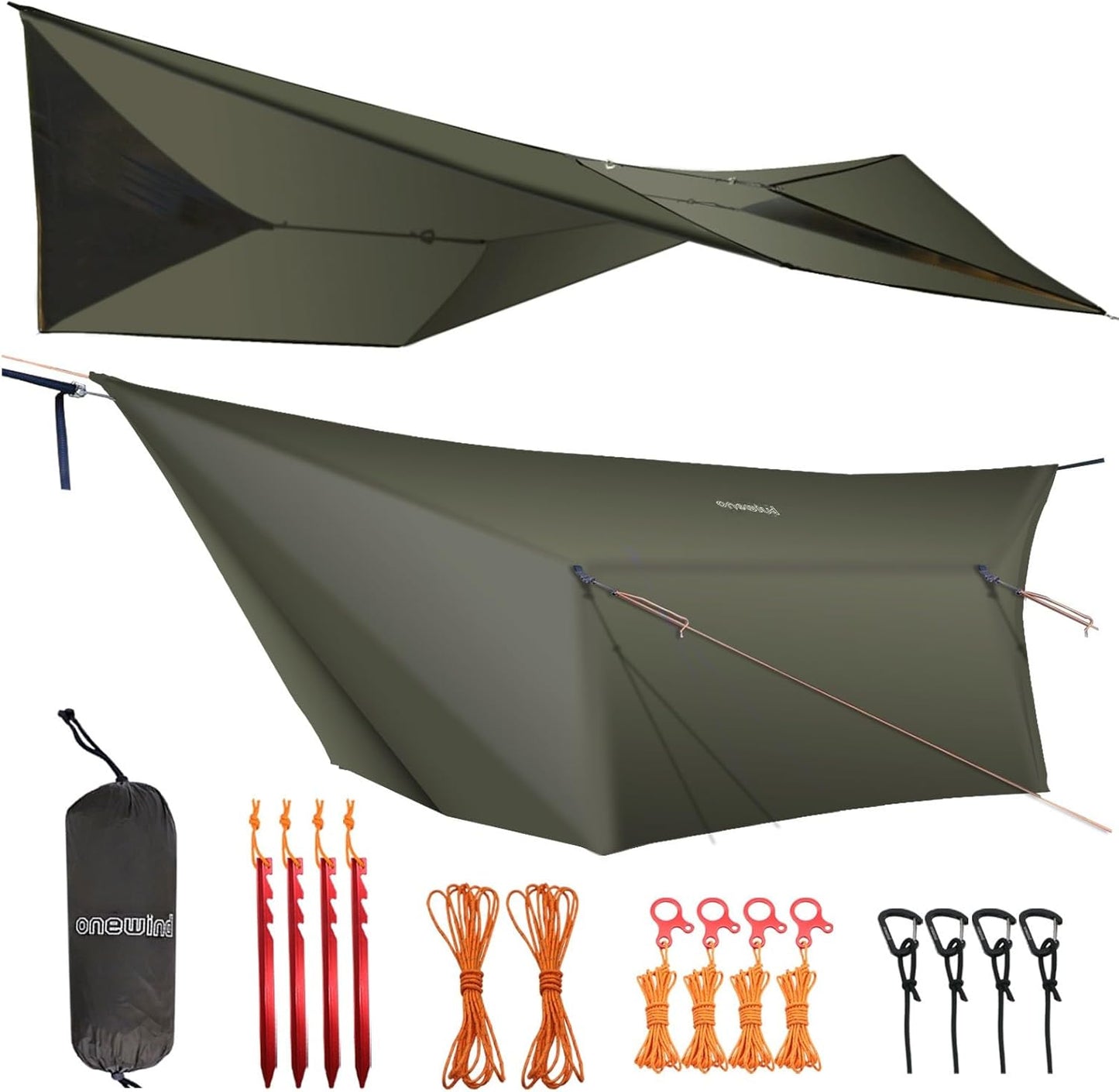 Ultralight 12x10 ft Hammock Tarp for All-Weather Camping
