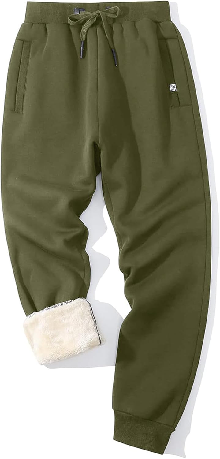 Flygo Men's Fleece Pants for Ultimate Winter Warmth and Comfort