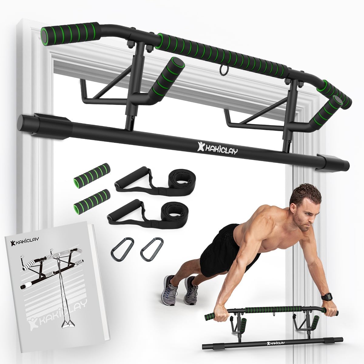 New Upgrade Pull Up Bar for Doorway - Foldable & Space-Saving