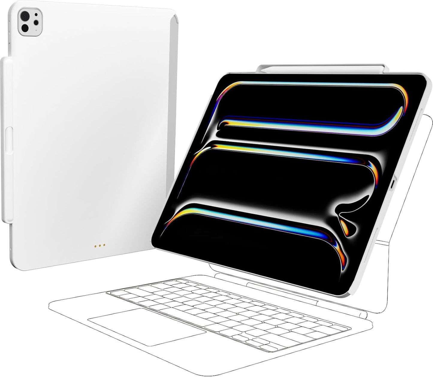 CoverBuddy Lite 2024 iPad Pro 13 Case - Magic Keyboard Compatible - White
