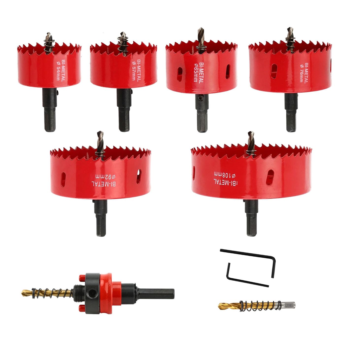 6PCS Hole Saw Kit for Tungsten Cutters in Metal and Wood