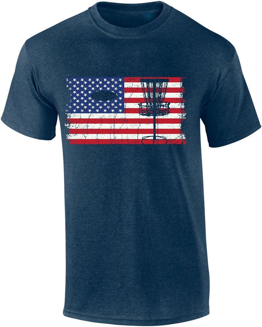 Distressed American Flag Tee for Men