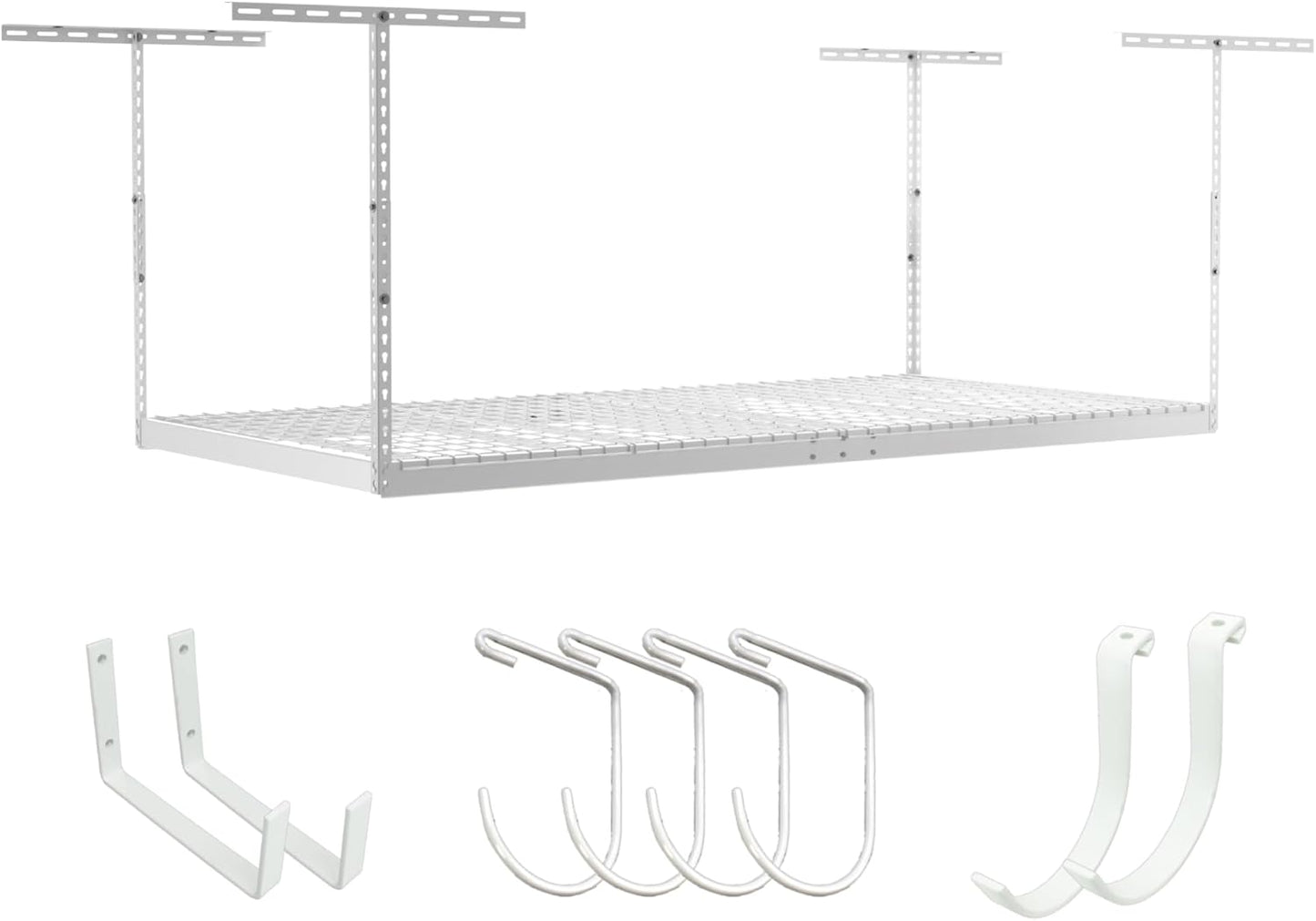 SafeRacks Overhead Storage Rack 4 ft x 8 ft Adjustable Height