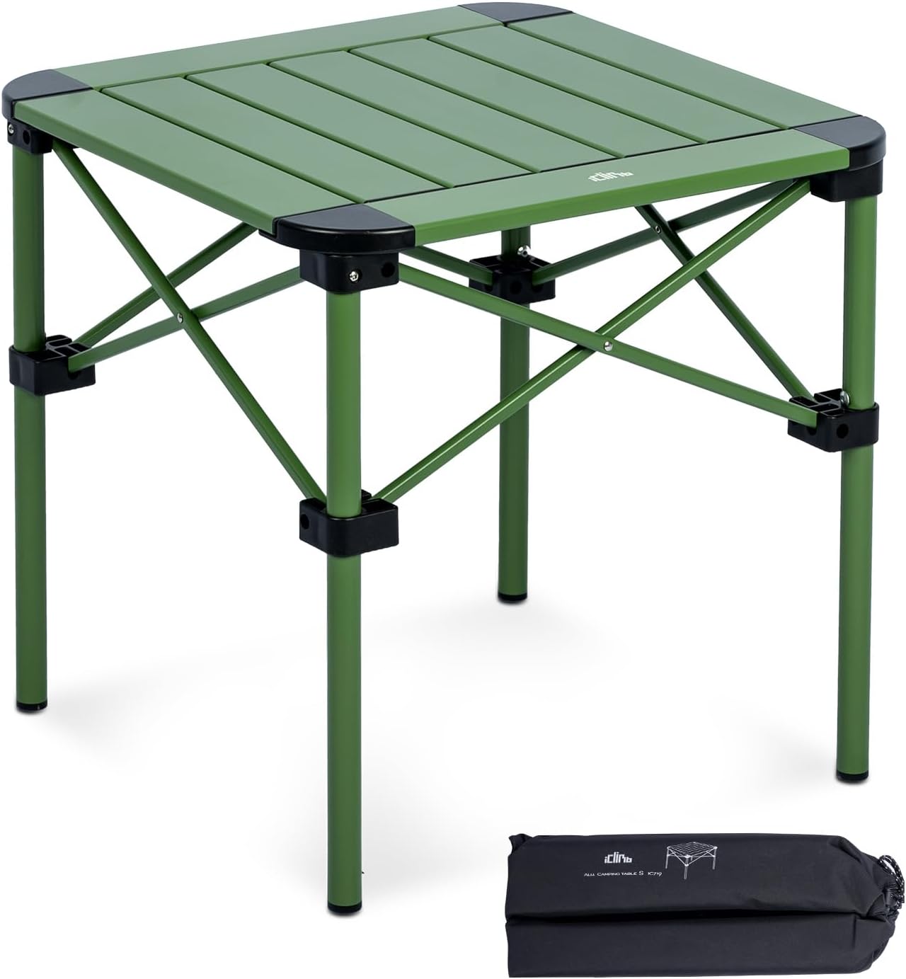 iClimb Lightweight Folding Square Table for Camping and BBQ